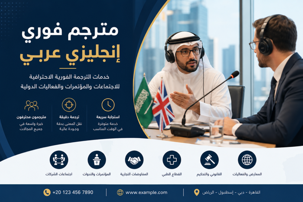 مترجم فوري انجليزي عربي