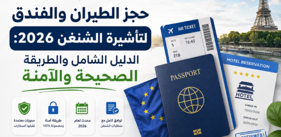 حجز الطيران والفندق لتأشيرة الشنغن
